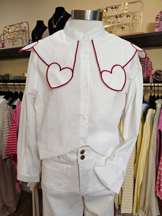 Blouse col coeur
