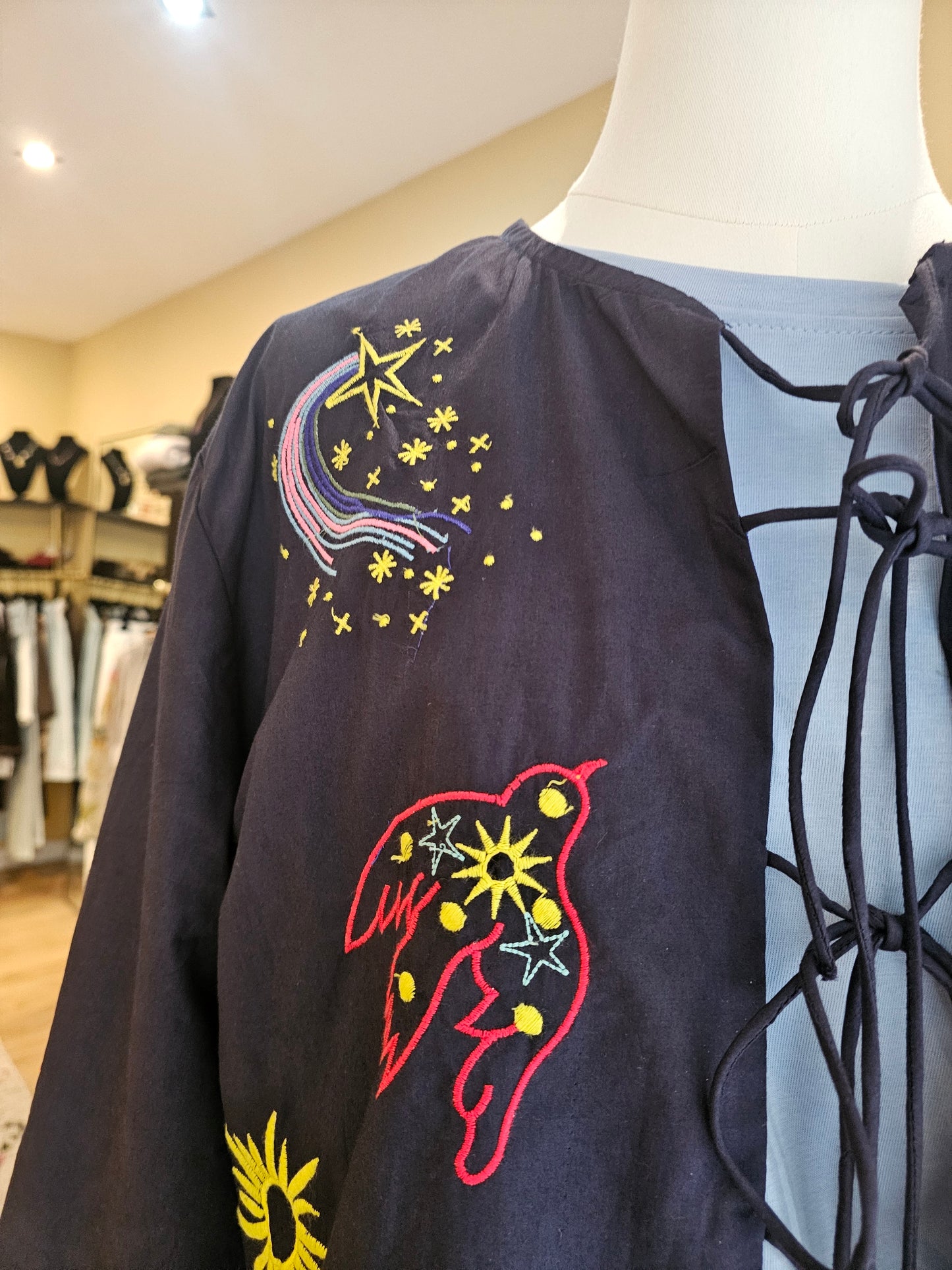 Veste brodée marine