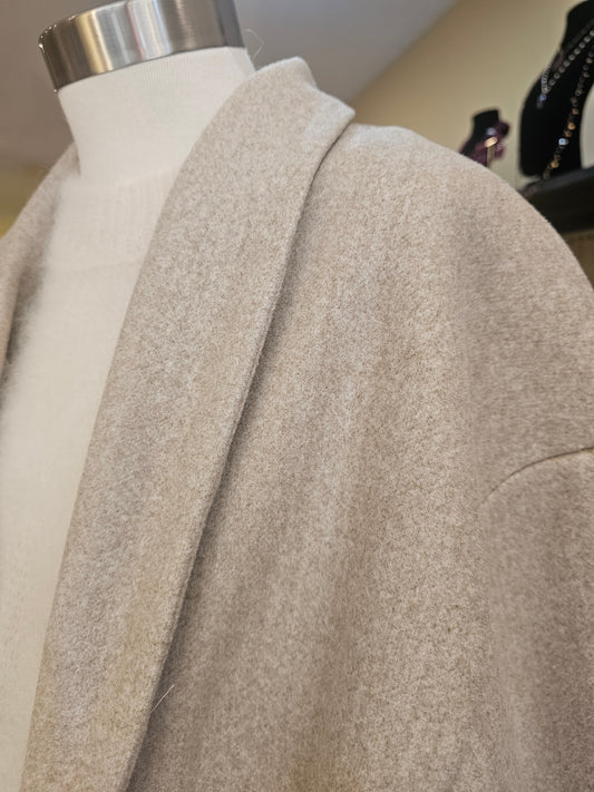 Manteau grège chiné