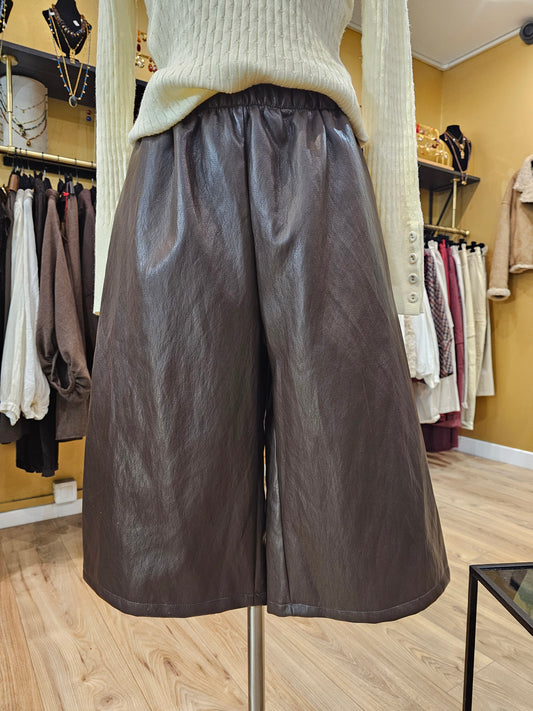 Bermuda long en simili cuir Johanna Paris
