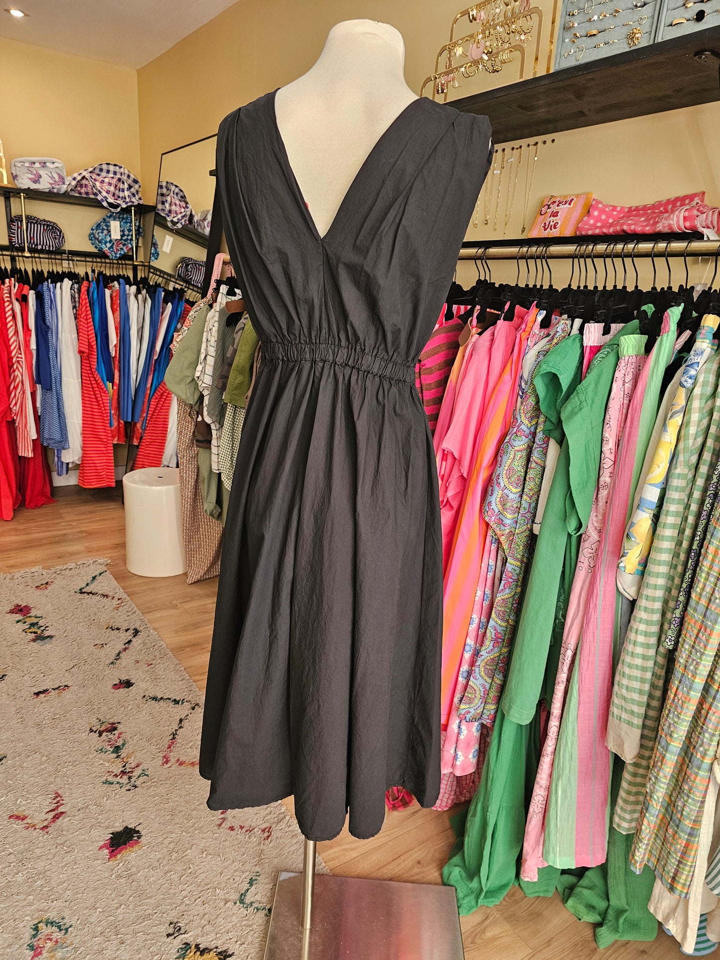 Robe coton noir Johanna paris