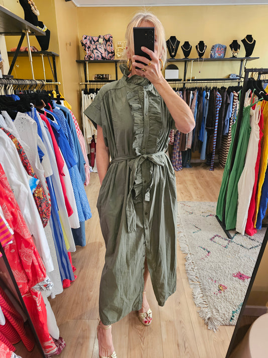 Robe chemise kaki johanna paris