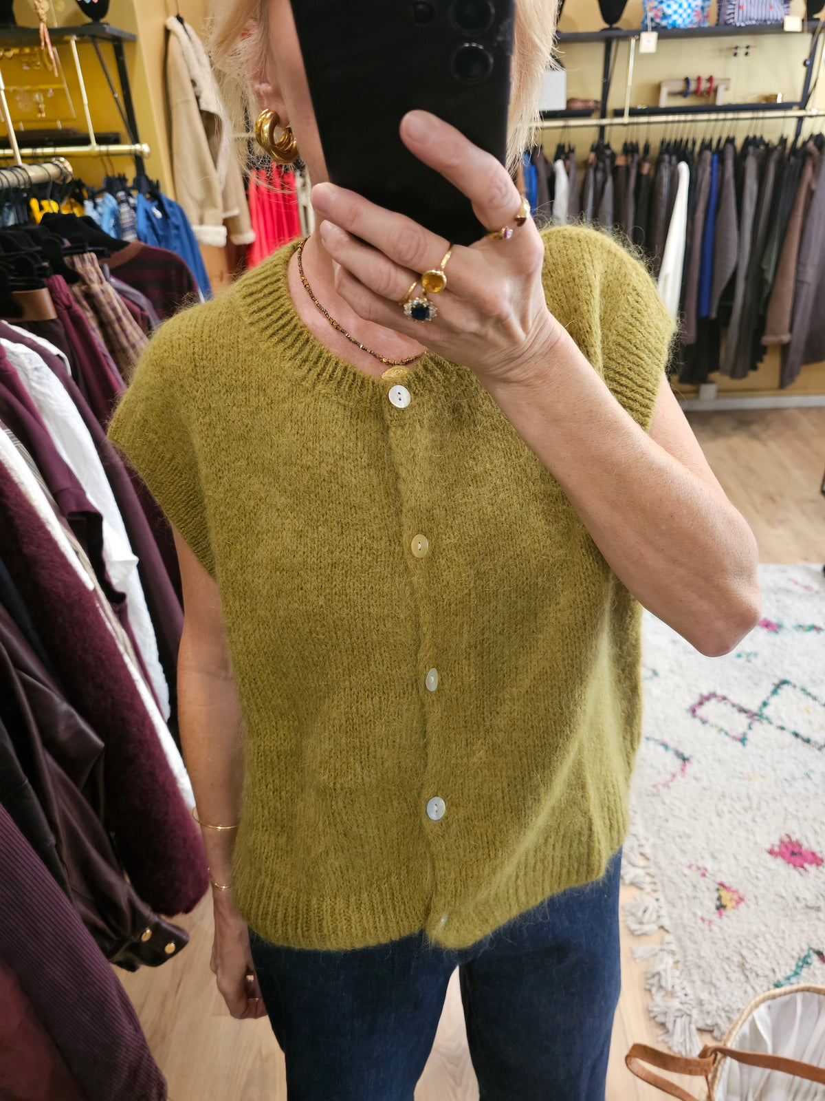 Gilet debardeur en mohair