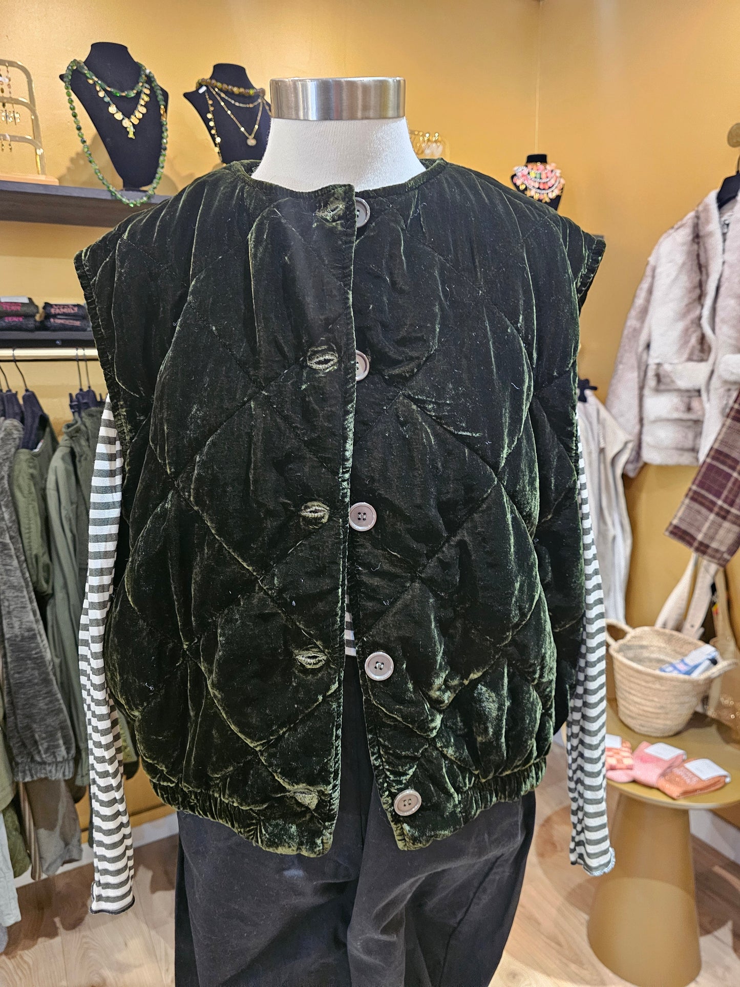 Gilet velours sans manche