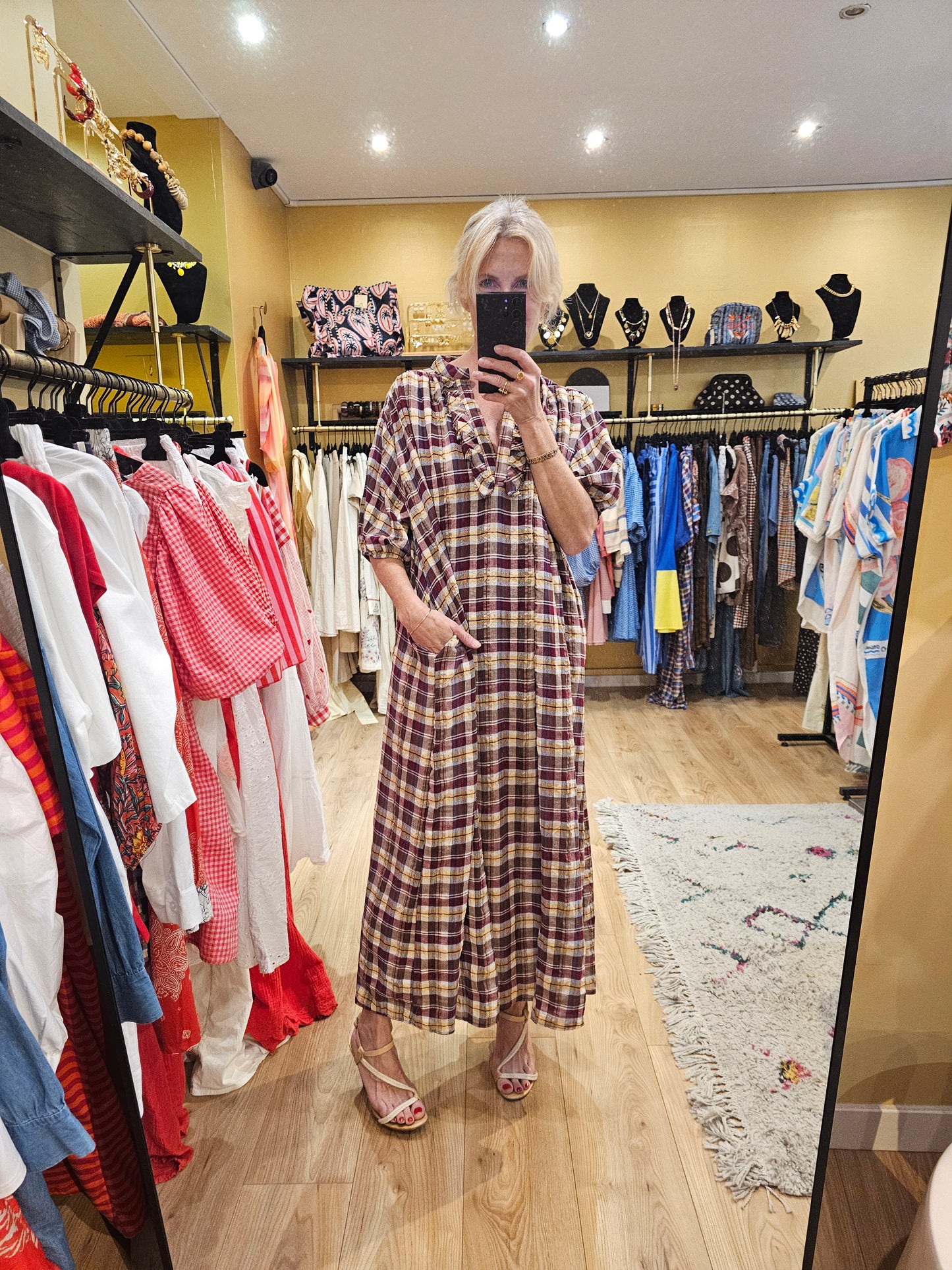 Robe longue à carreaux Johanna Paris