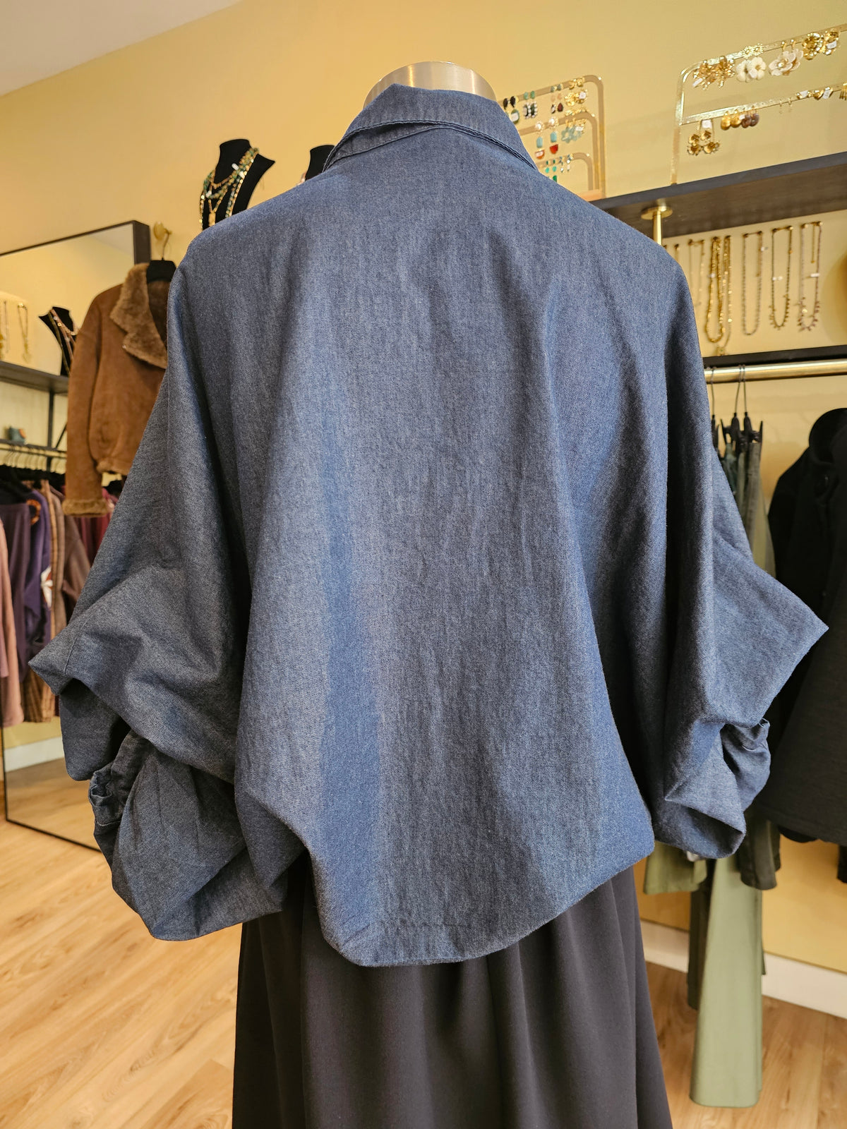 Chemise en jean manche ballon Johanna Paris