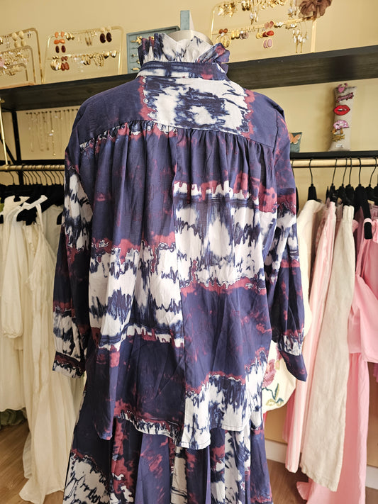 Chemise tye and dye marine Johanna paris