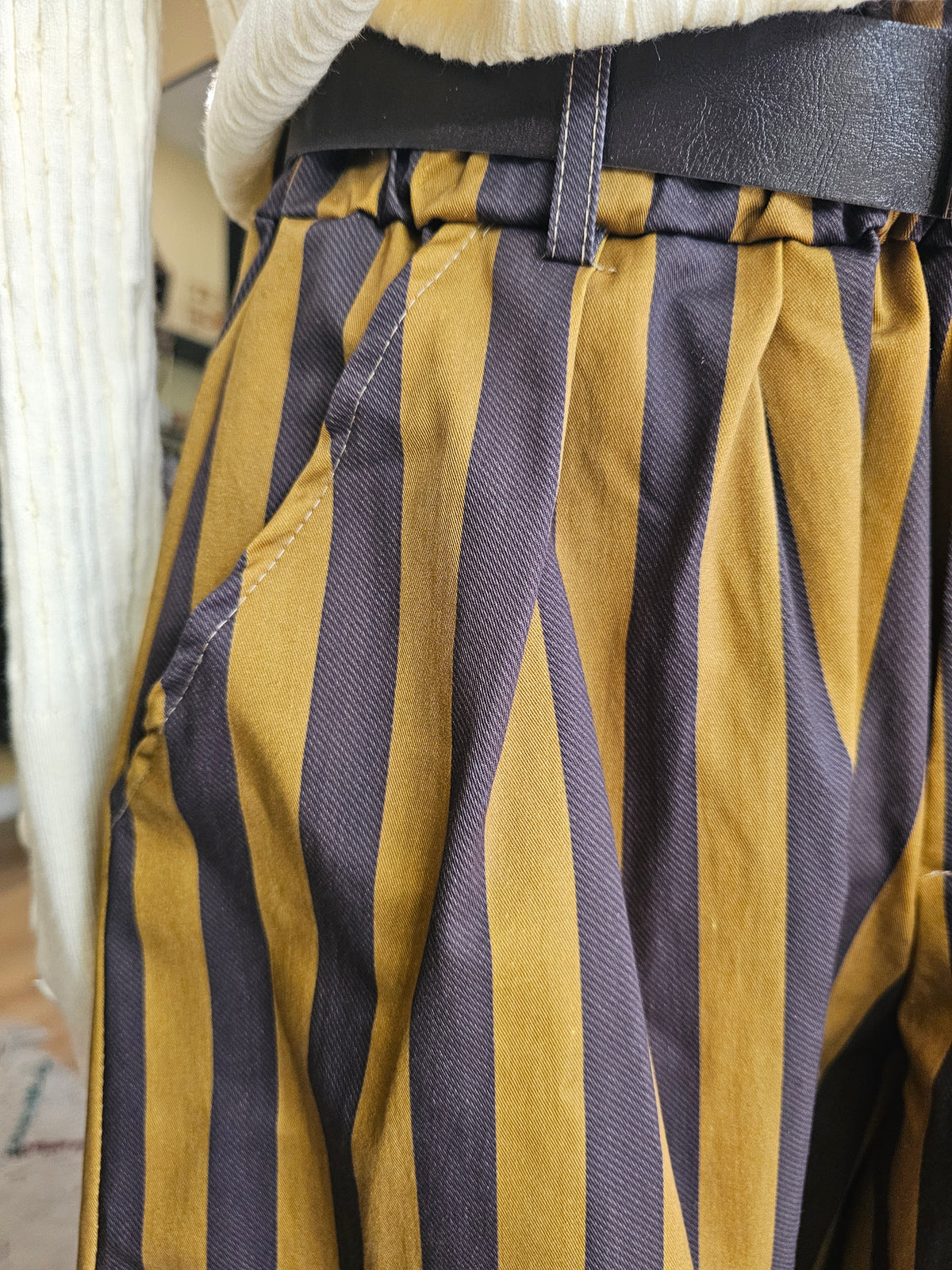 Pantalon cargo large rayé Johanna Paris