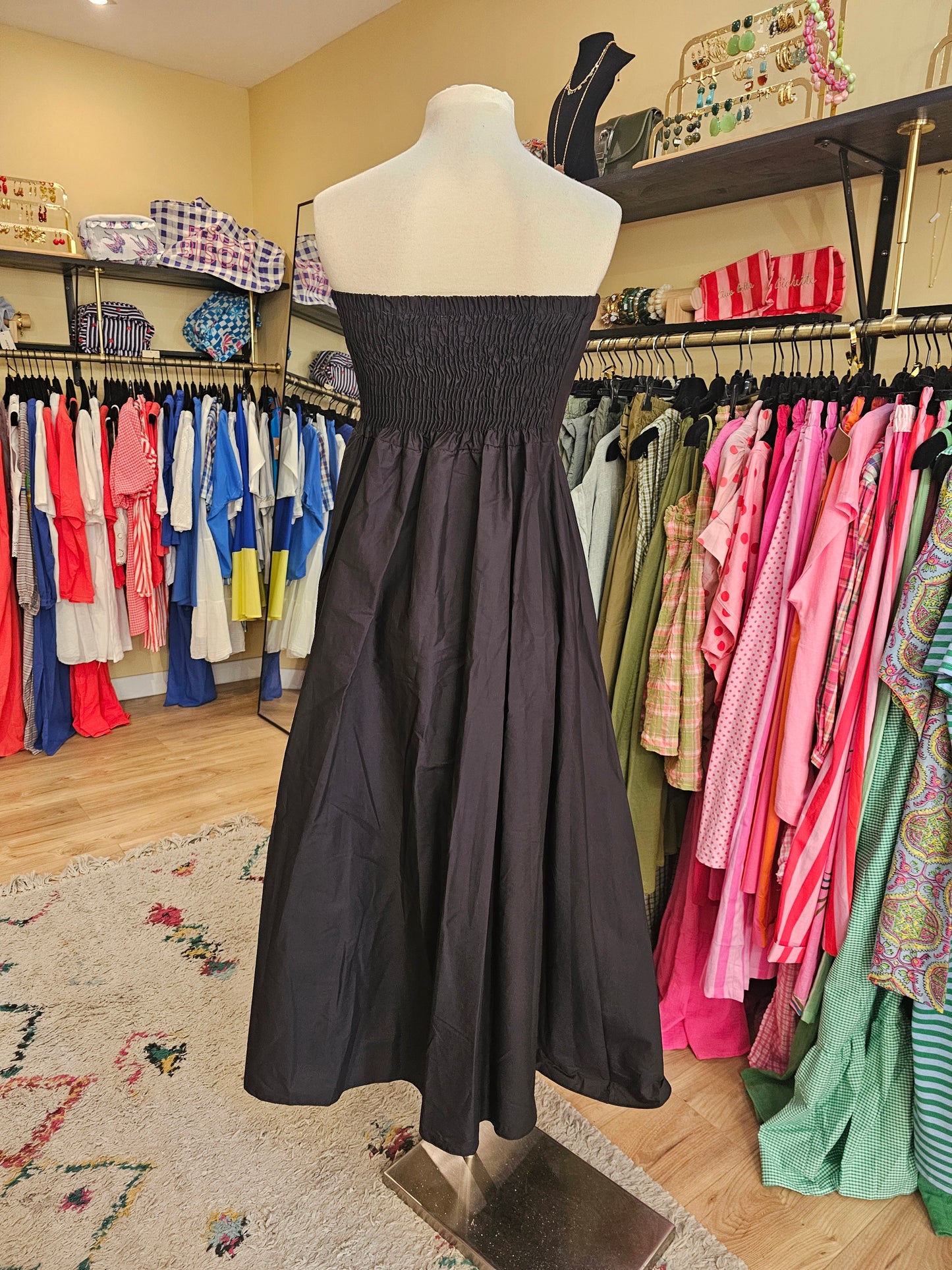 Robe bustier noire johanna paris