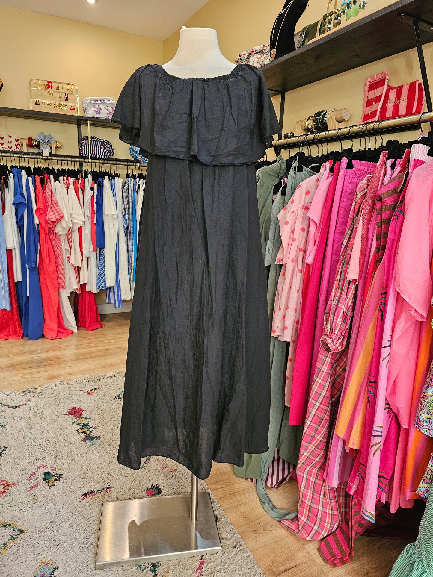 Robe noir voile de coton Johanna Paris
