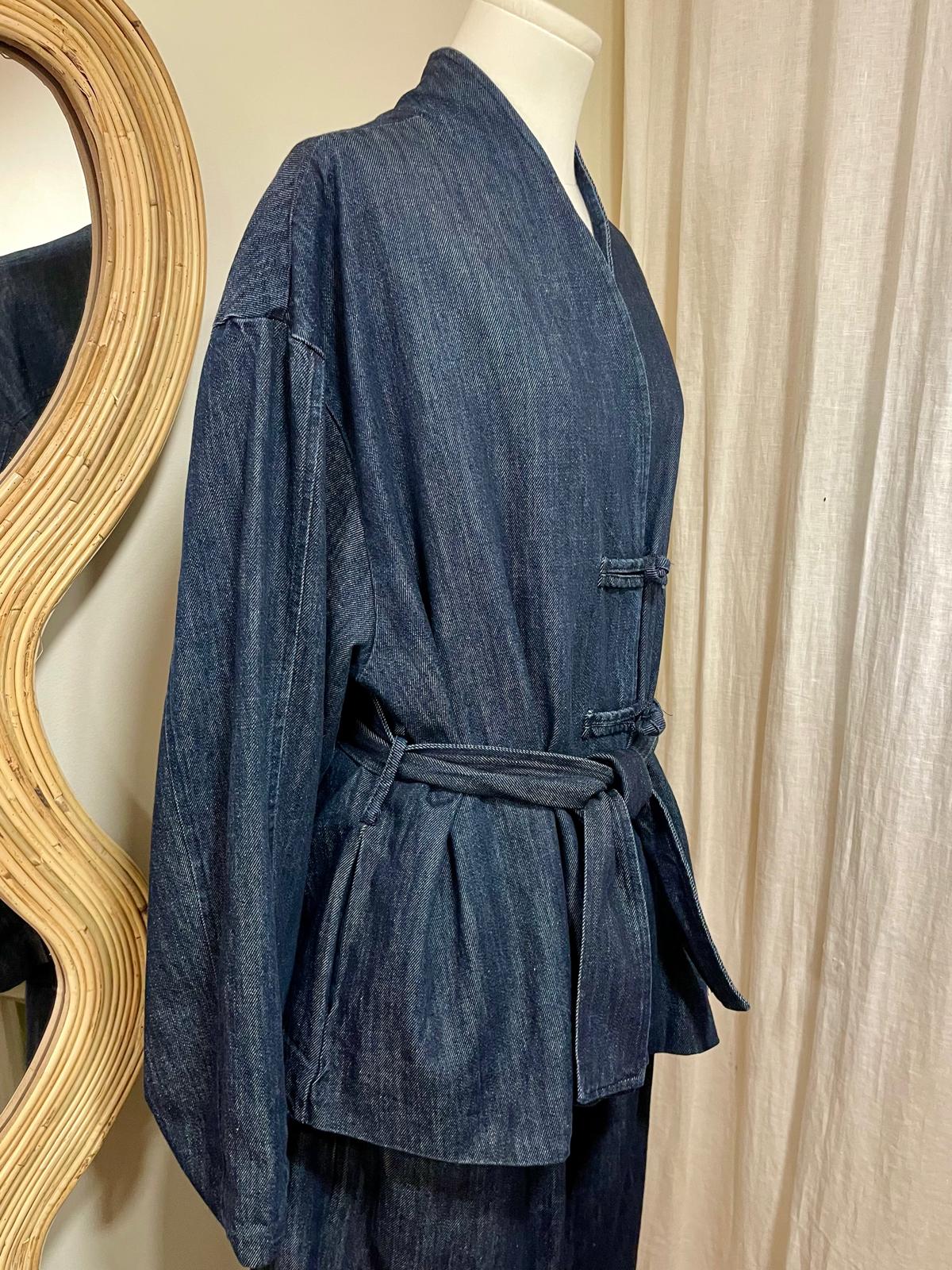 Veste kimono en jean brut Johanna paris