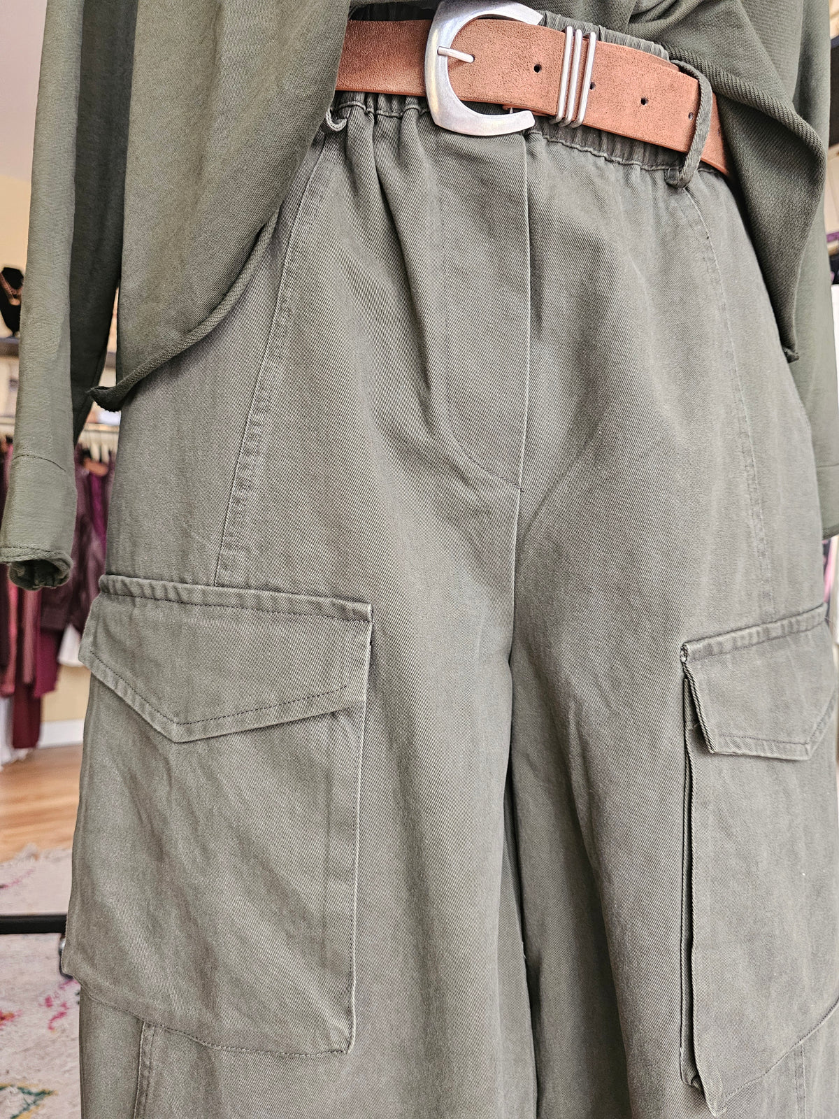 Pantalon cargo kaki Johanna paris
