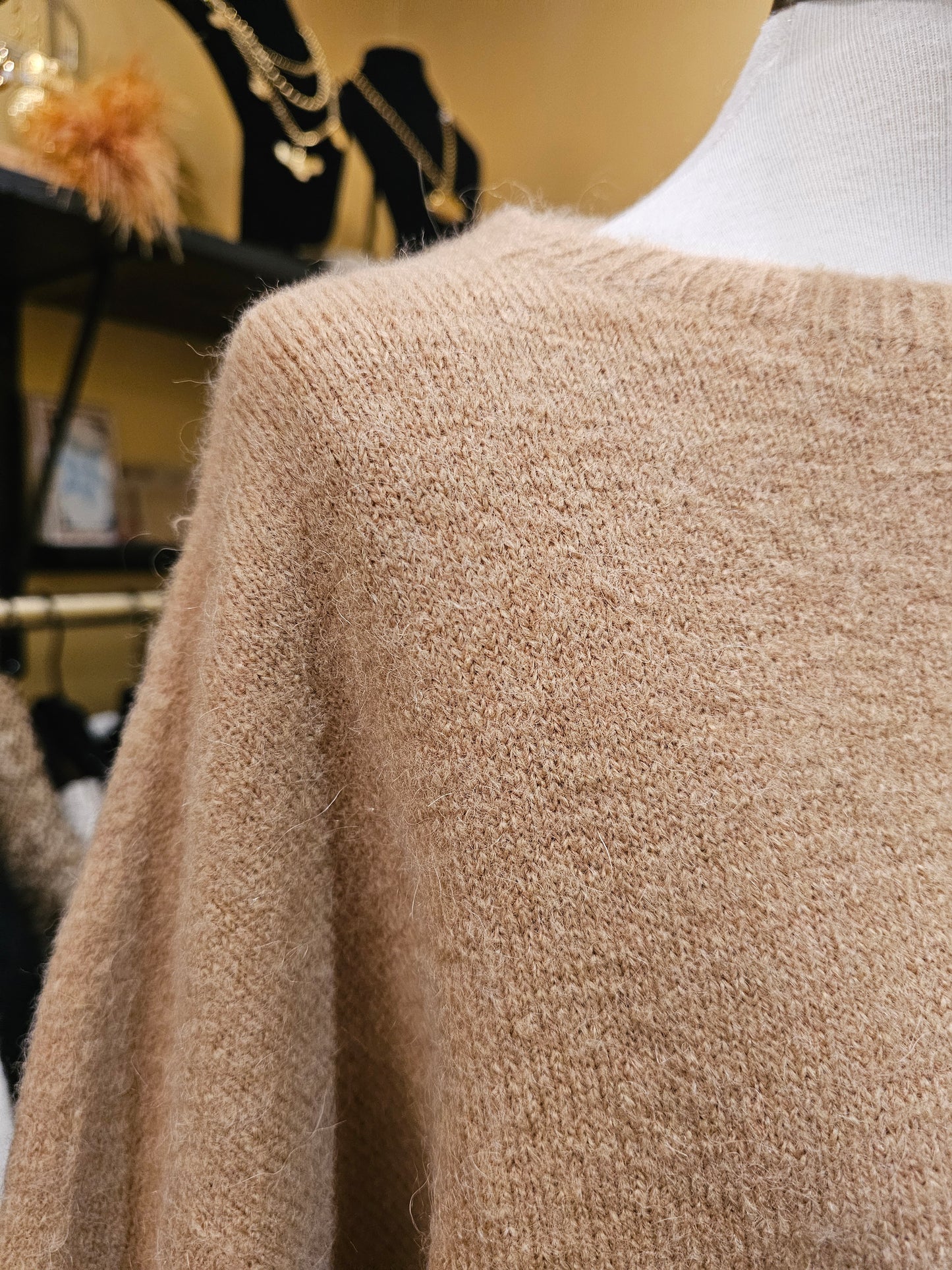 Pull manches courtes camel