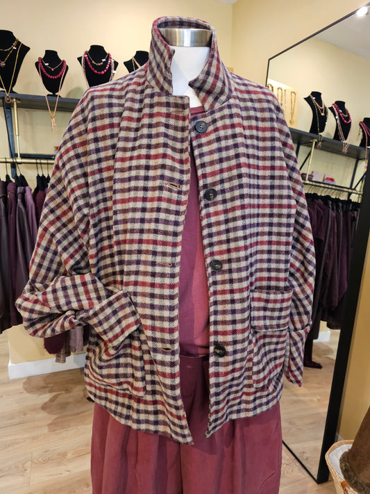 Veste à carreaux oversize Johanna paris