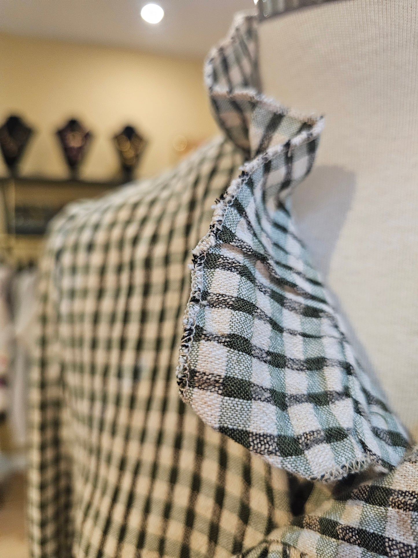 Chemise carreaux vert Johanna Paris
