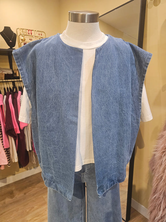 Gilet sans manche jeans Johanna Paris