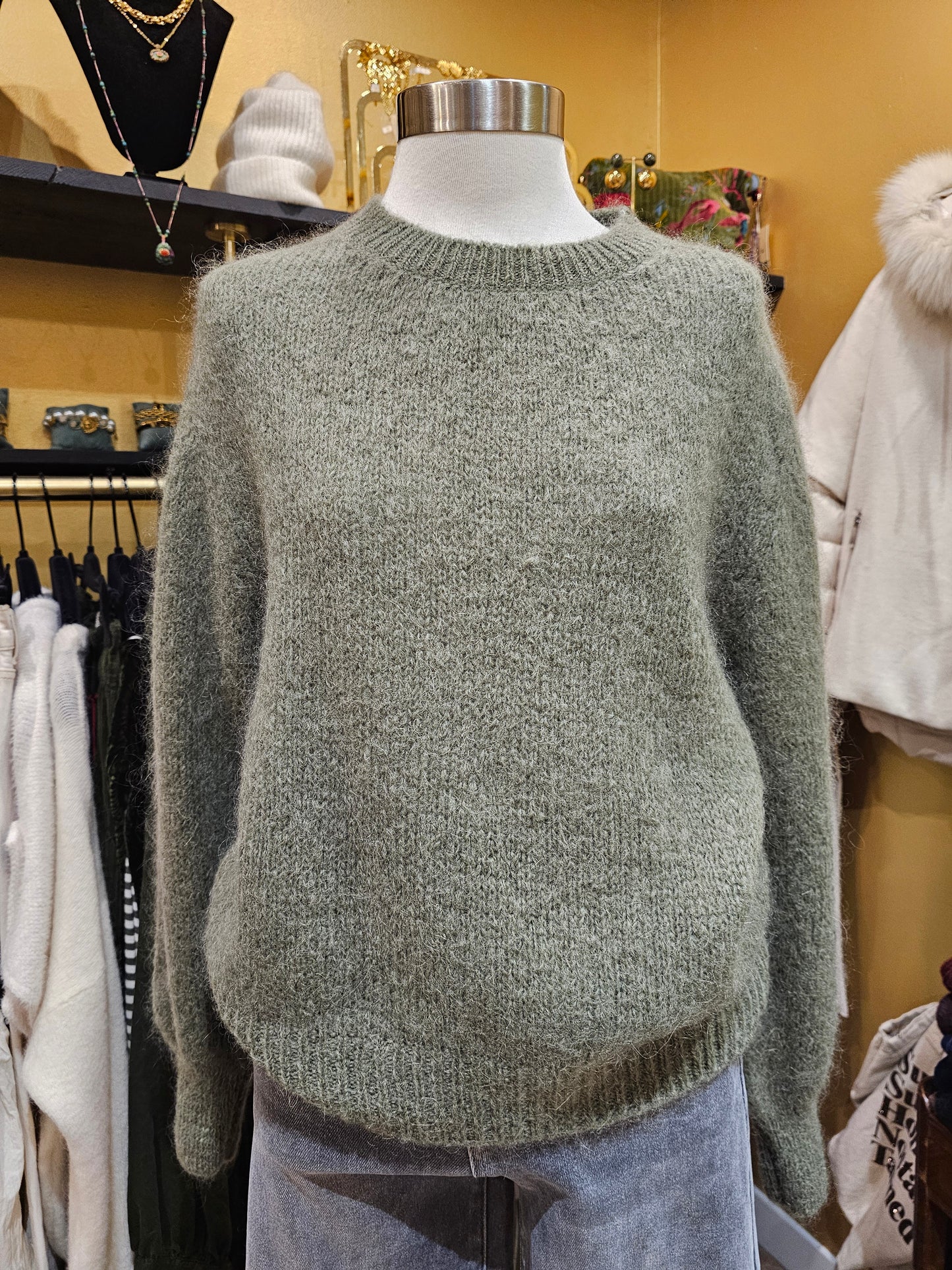 Pull mohair kaki Johanna Paris
