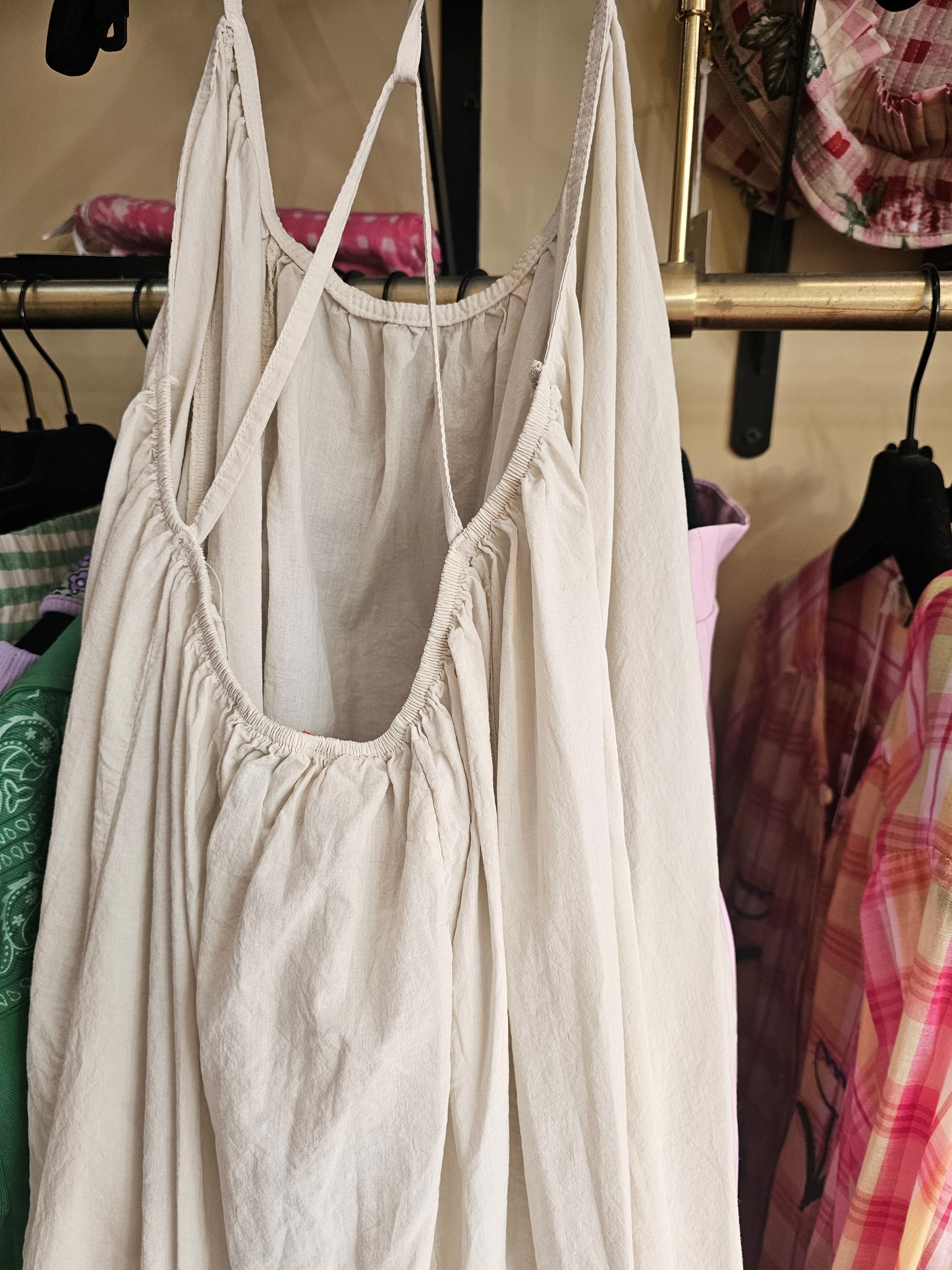 Robe beige en voile de coton Johanna Paris