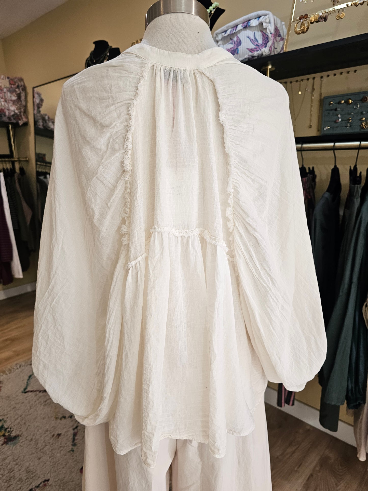 Blouse ecrue en coton