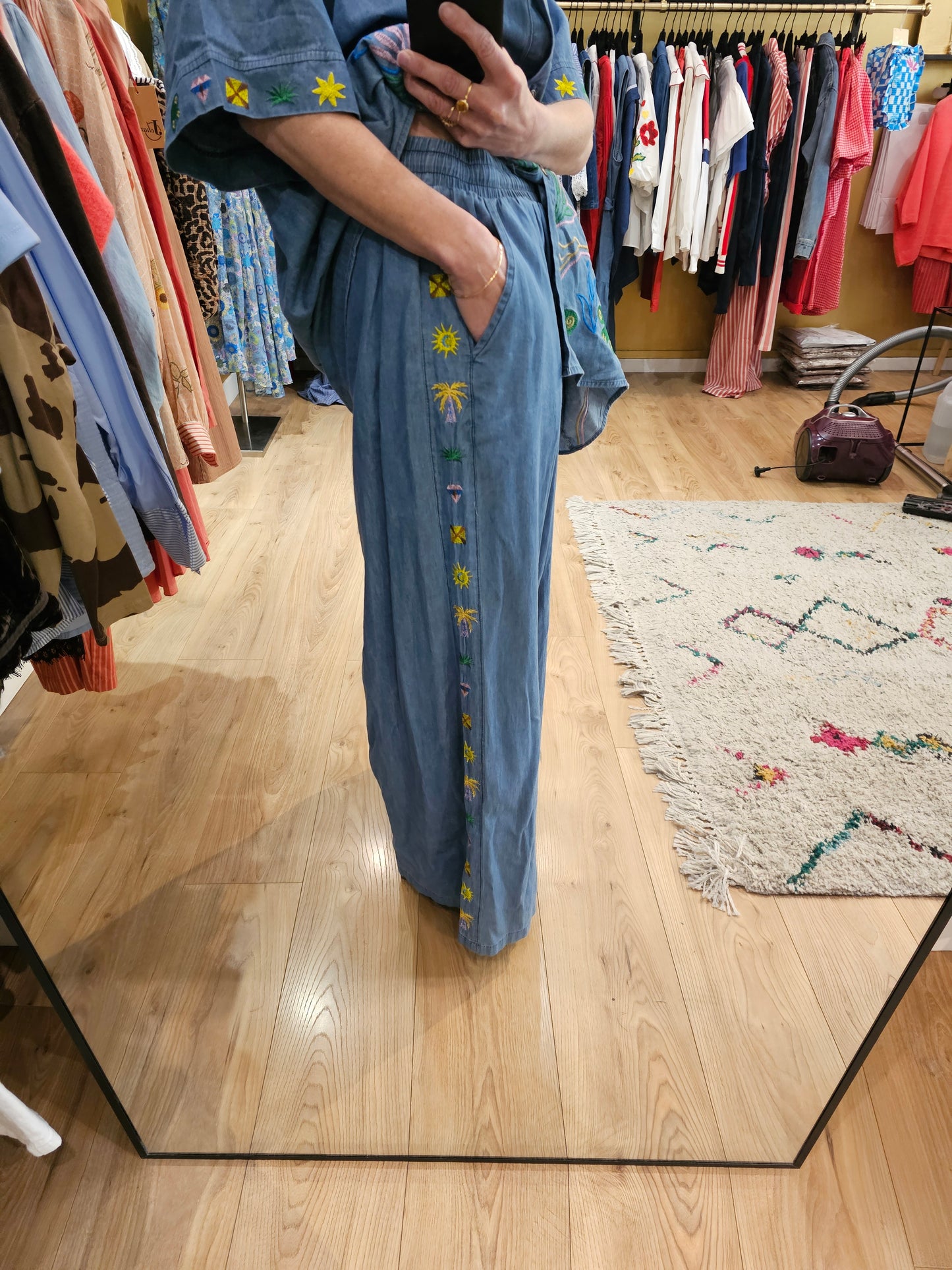 Pantalon brodé Johanna Paris
