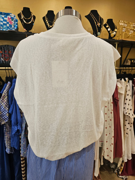 Tshirt col V pailleté