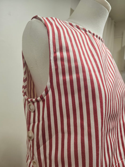 Top rouge rayé