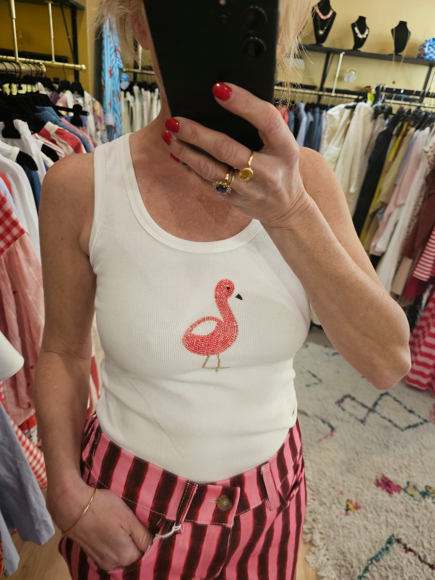 Debardeur flamant rose