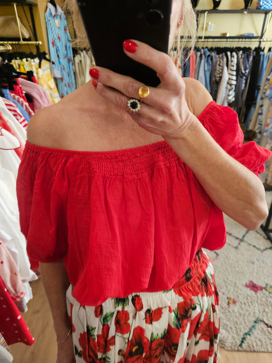Top rouge Johanna Paris