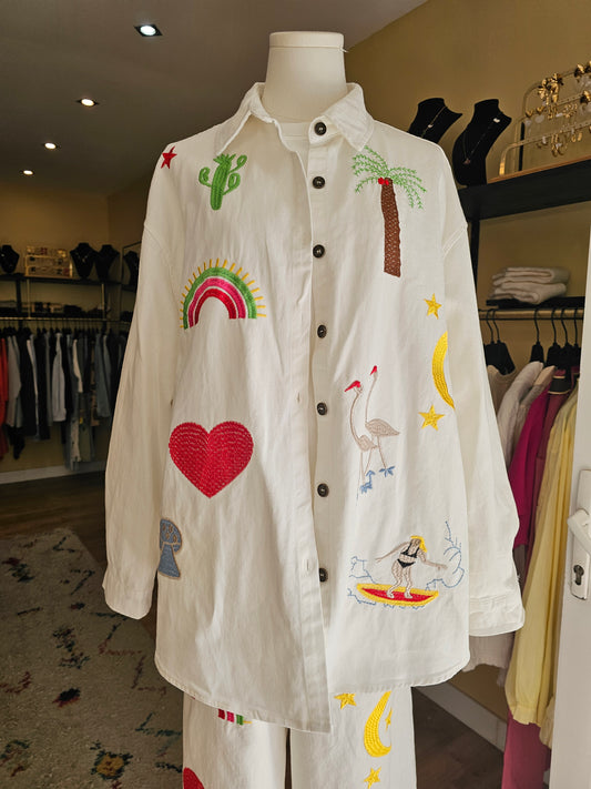 Chemise brodée Johanna Paris