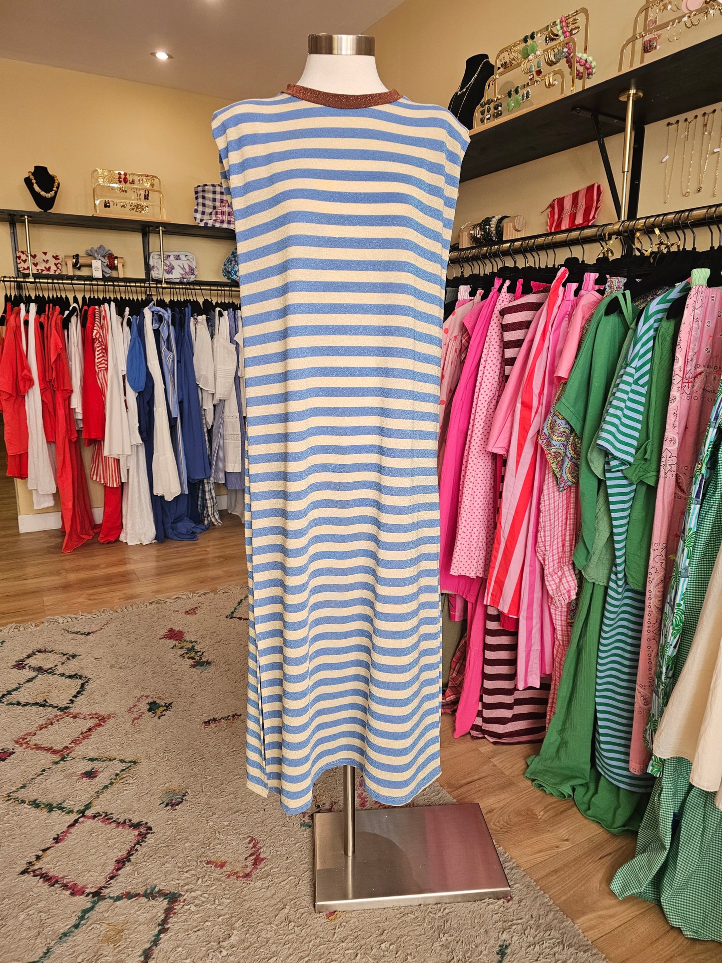 Robe rayée en lurex Johanna Paris