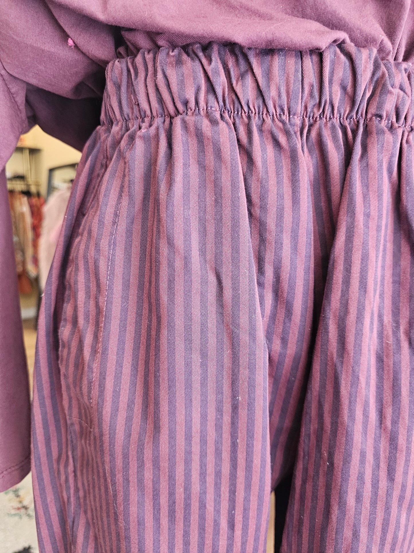 Pantalon magique rayé Johanna Paris