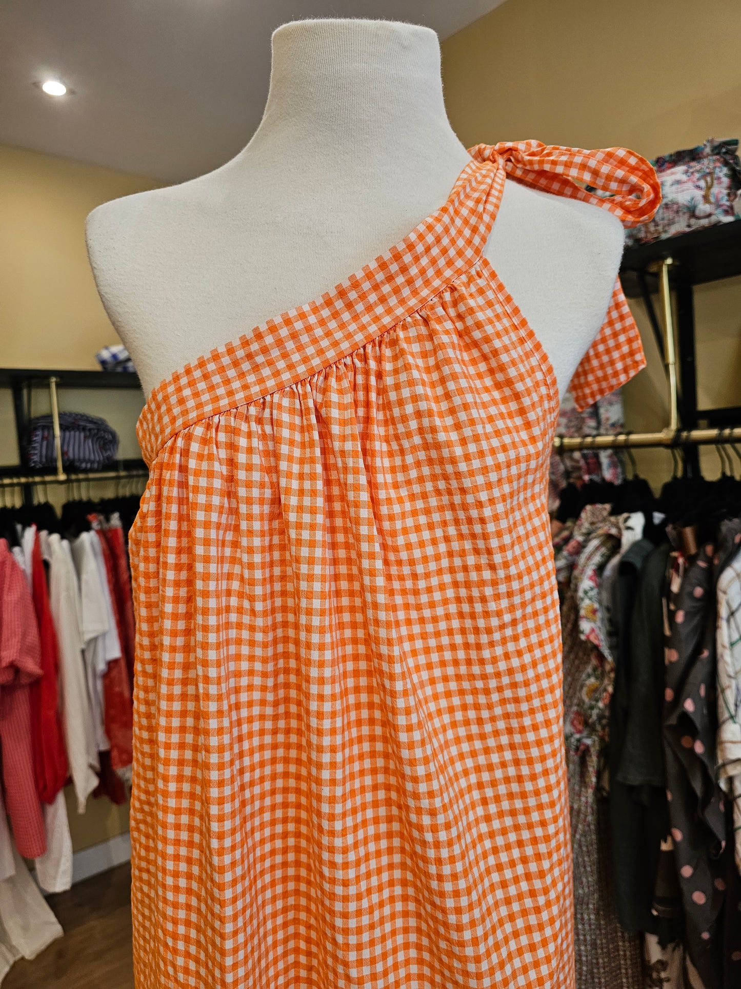 Robe vichy orange
