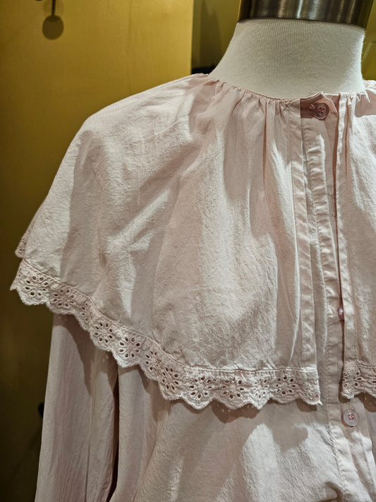 Chemise rose pale col large Johanna Paris