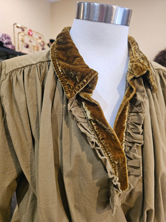 Blouse col velours Johanna Paris