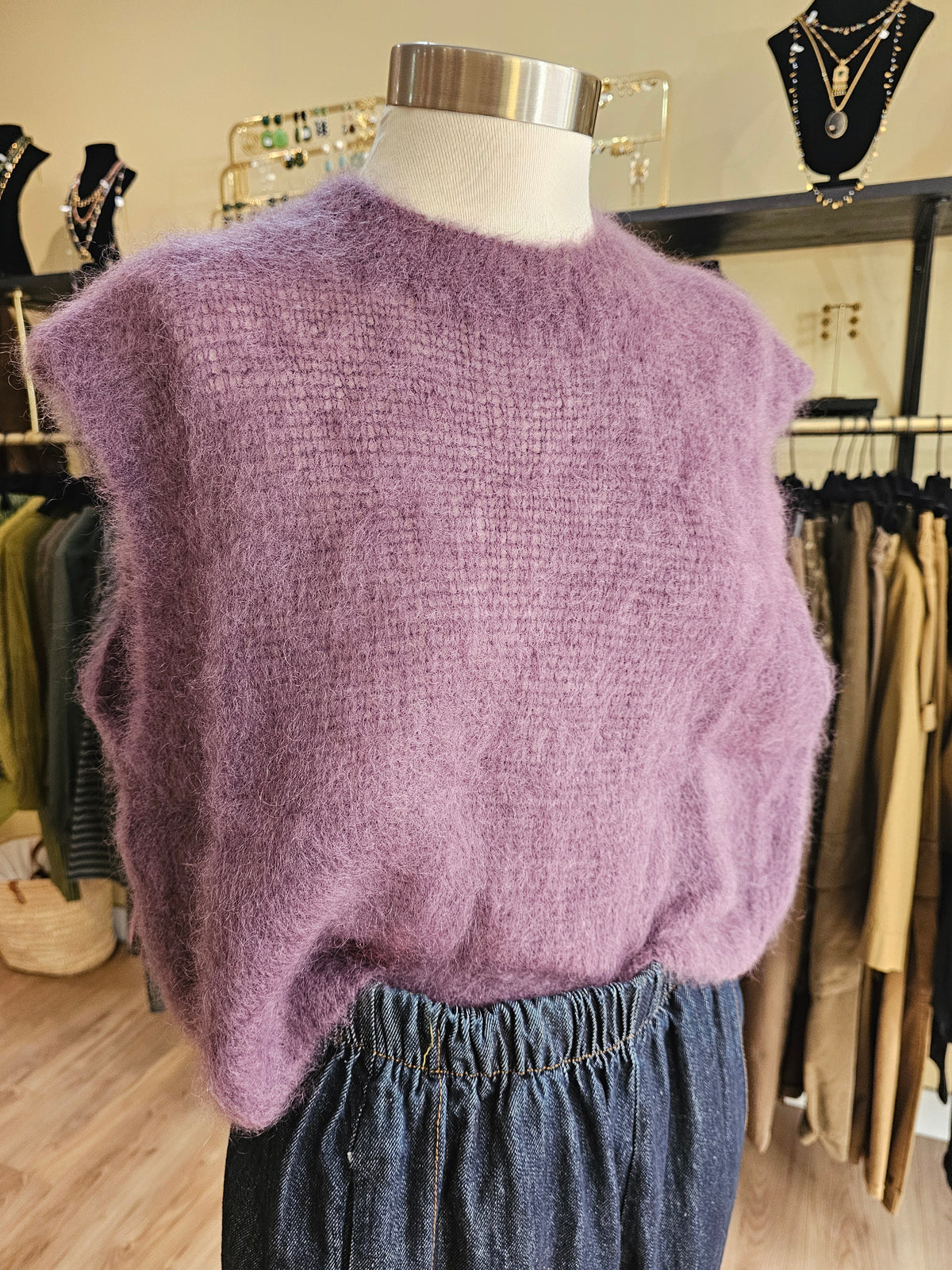 Pull debardeur mohair