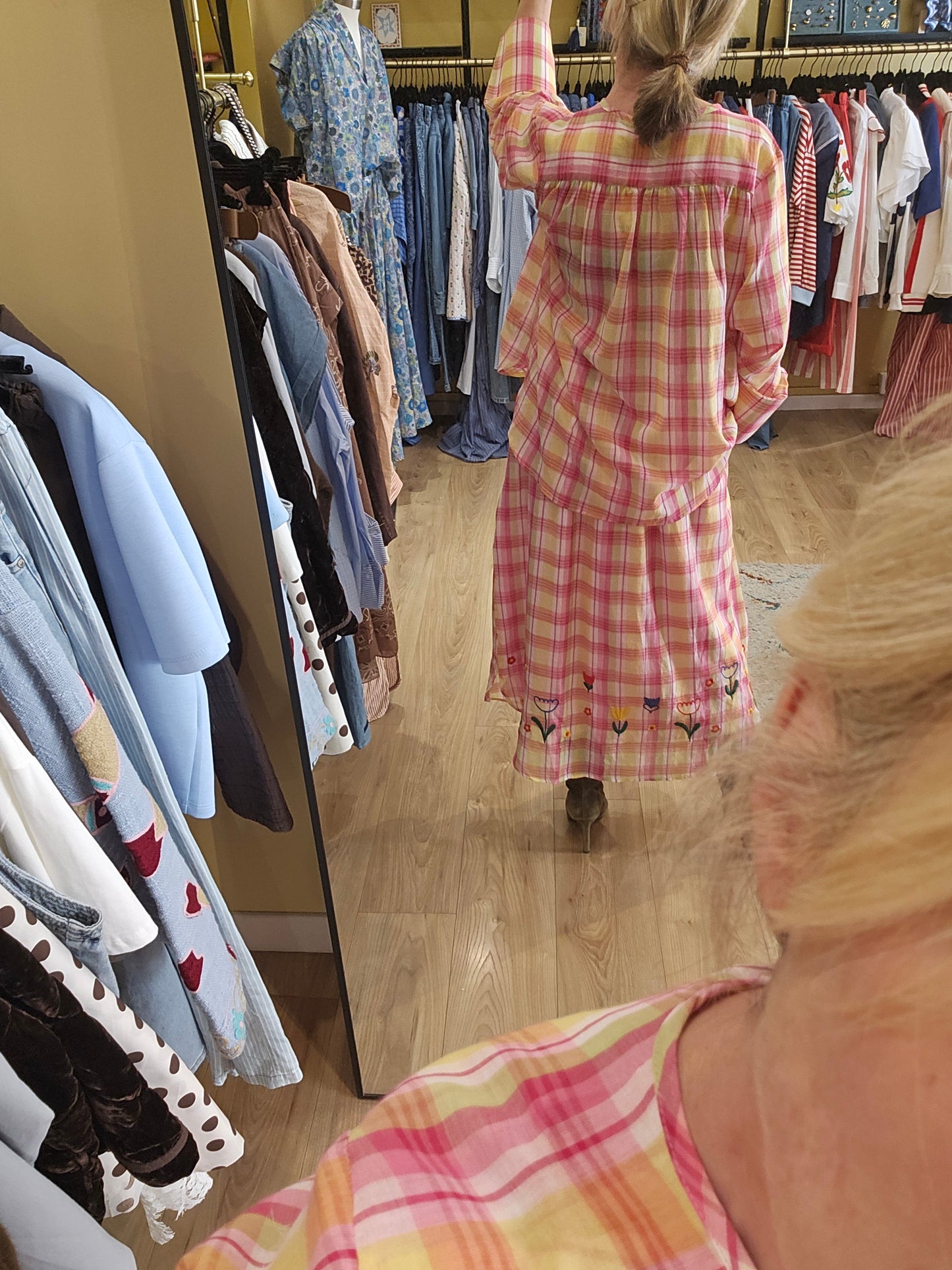 Chemise à carreaux brodée The corner