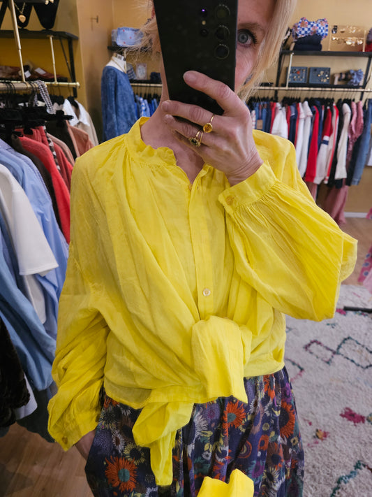 Chemise fluide jaune Johanna Paris