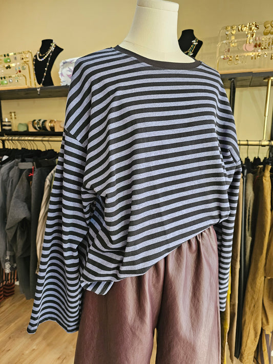 Marinière bleu et noir