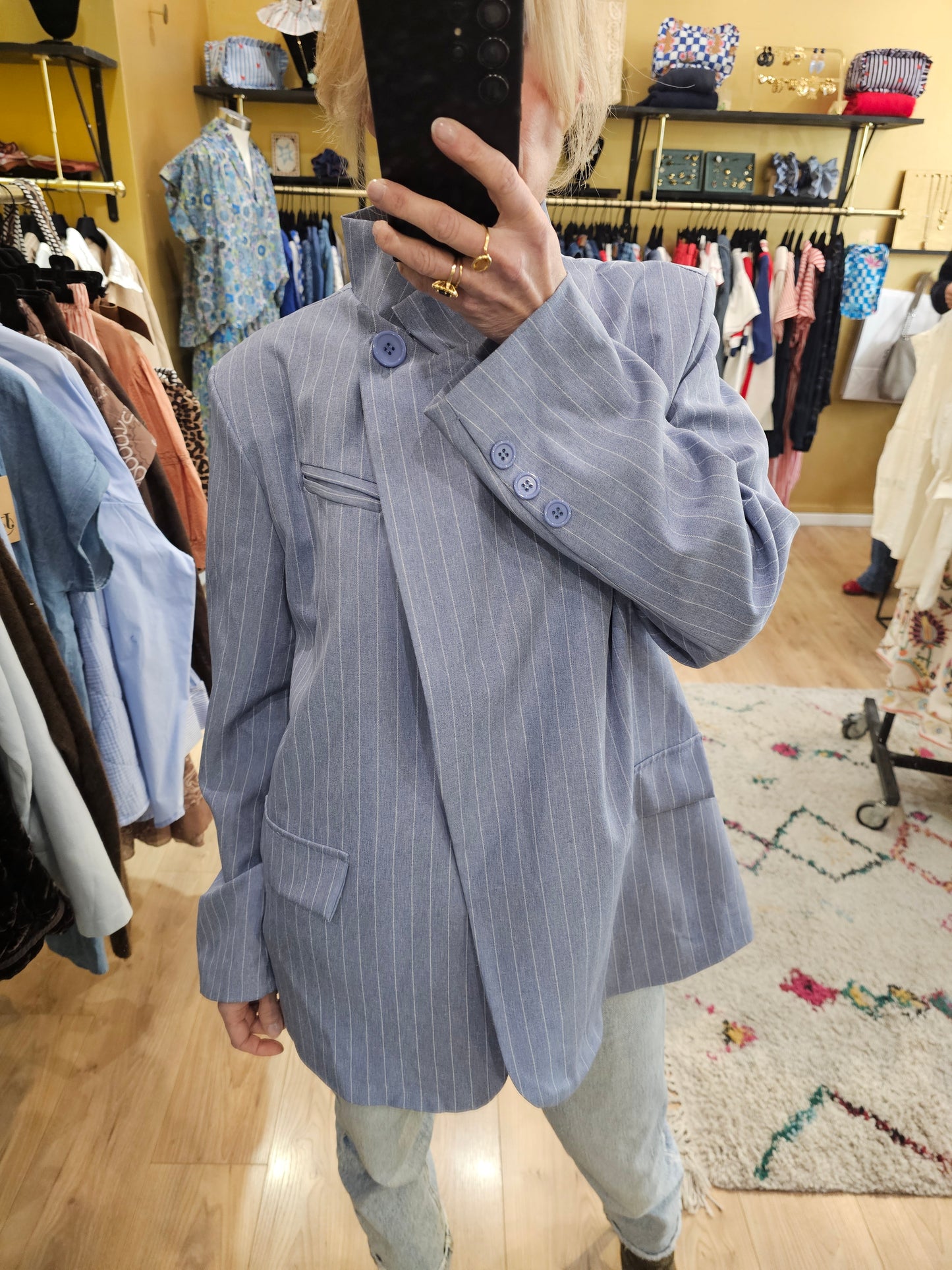 Veste bleue rayée Johanna Paris