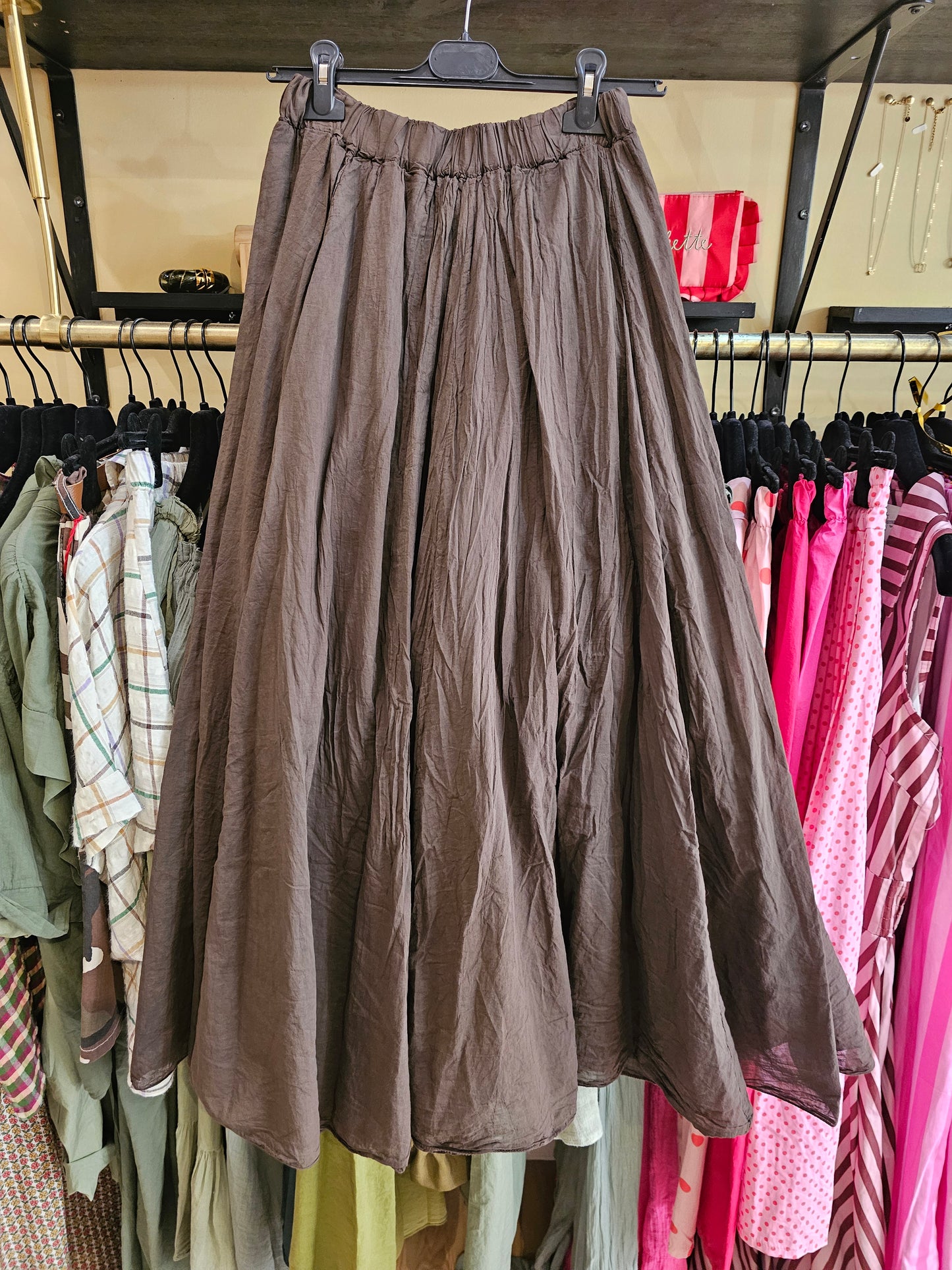 Jupe coton marron Johanna paris