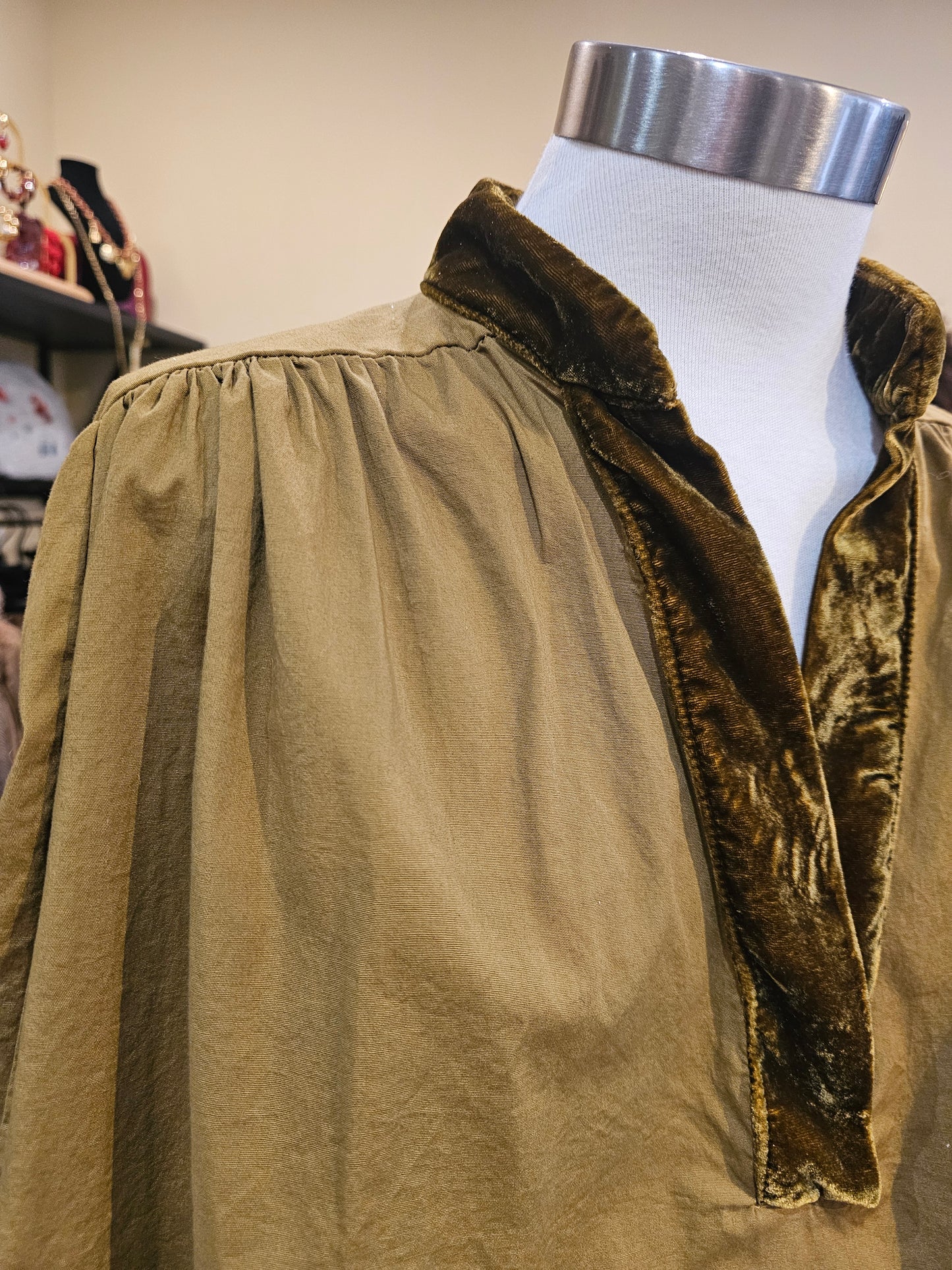 Blouse col velours Johanna Paris