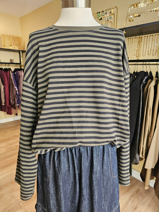 Marinière kaki et noire
