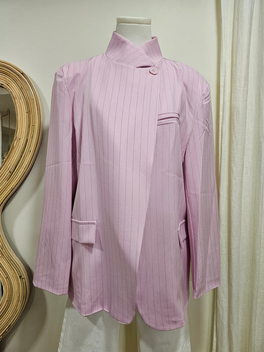 Veste rose rayée