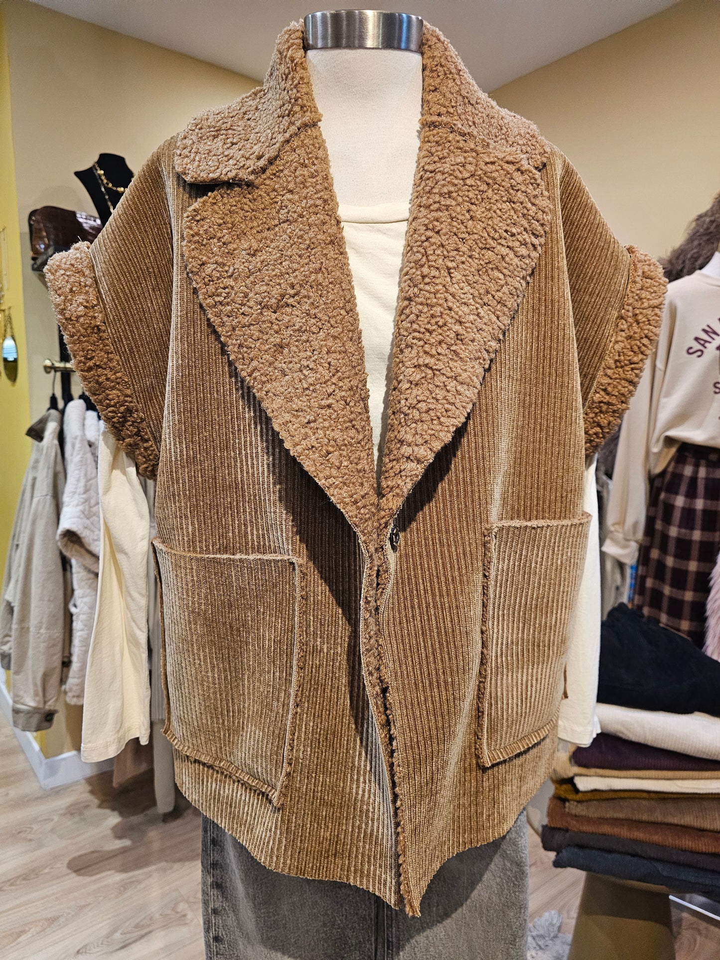 Gilet sans manche velours Johanna Paris