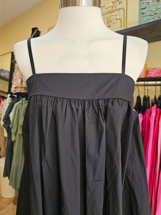 Robe noire à bretelles Johanna Paris