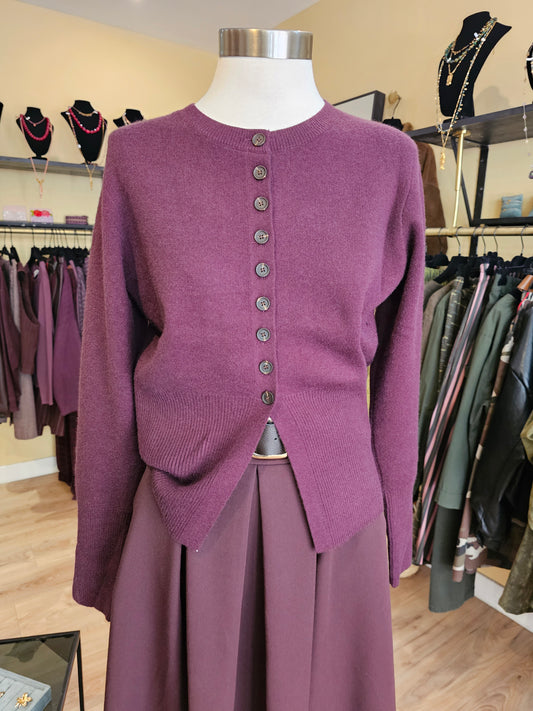 Pull gilet prune