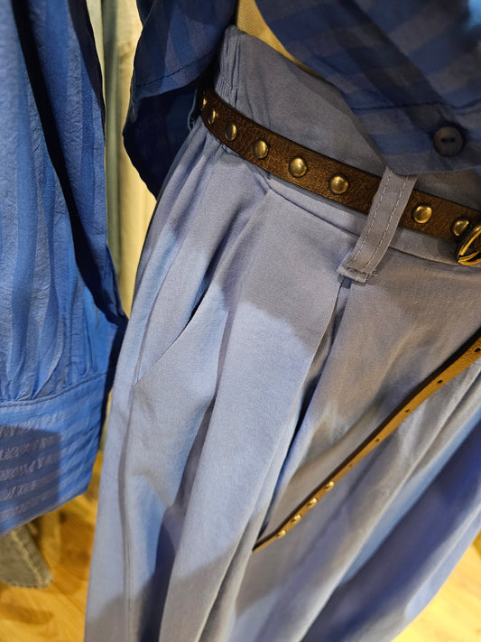 Pantalon large bleu Johanna Paris