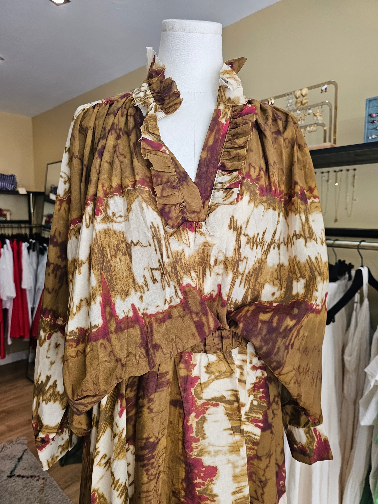 Chemise tye and dye moutarde johanna paris