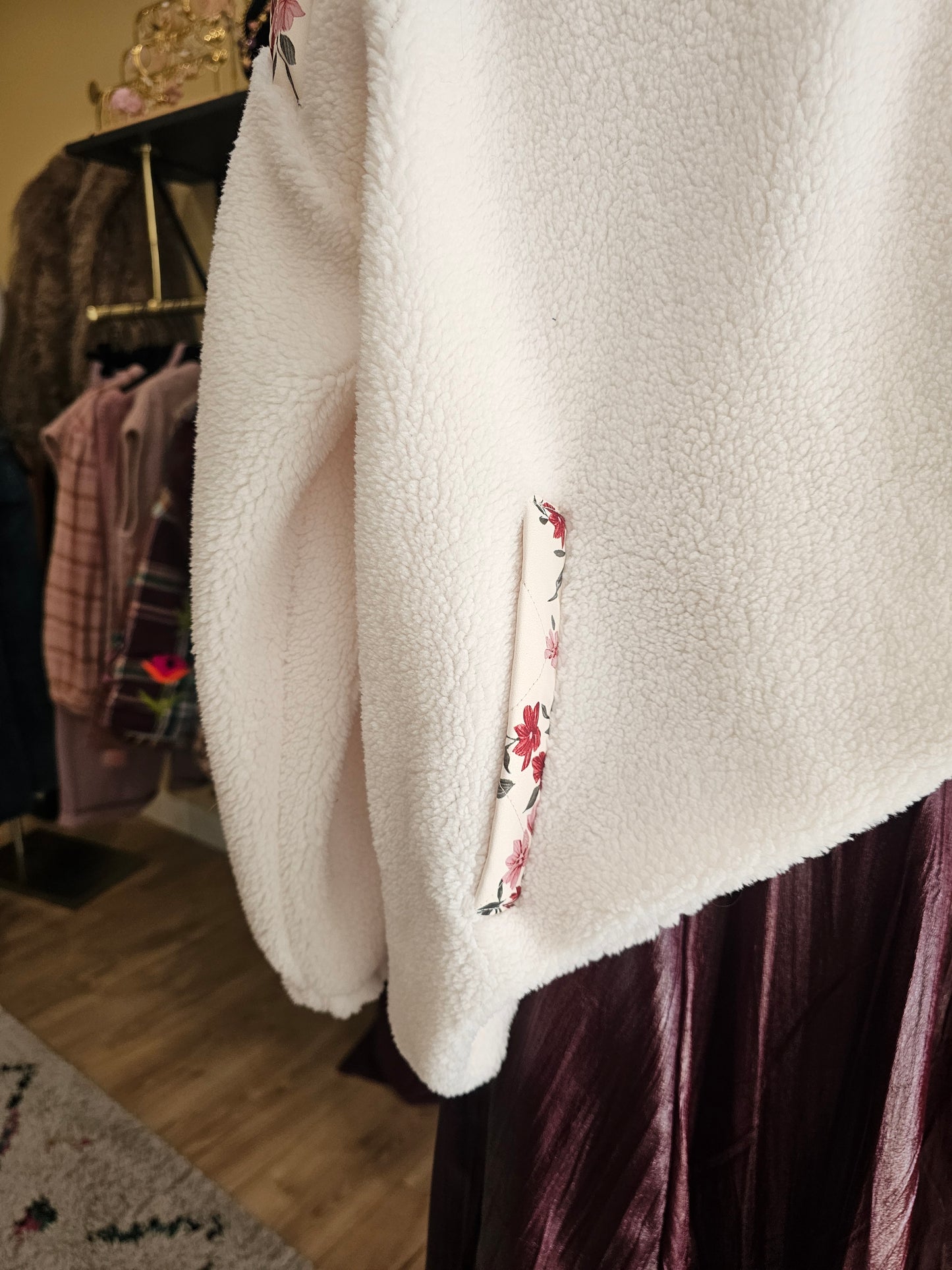 Polaire empiècement tissu Johanna Paris