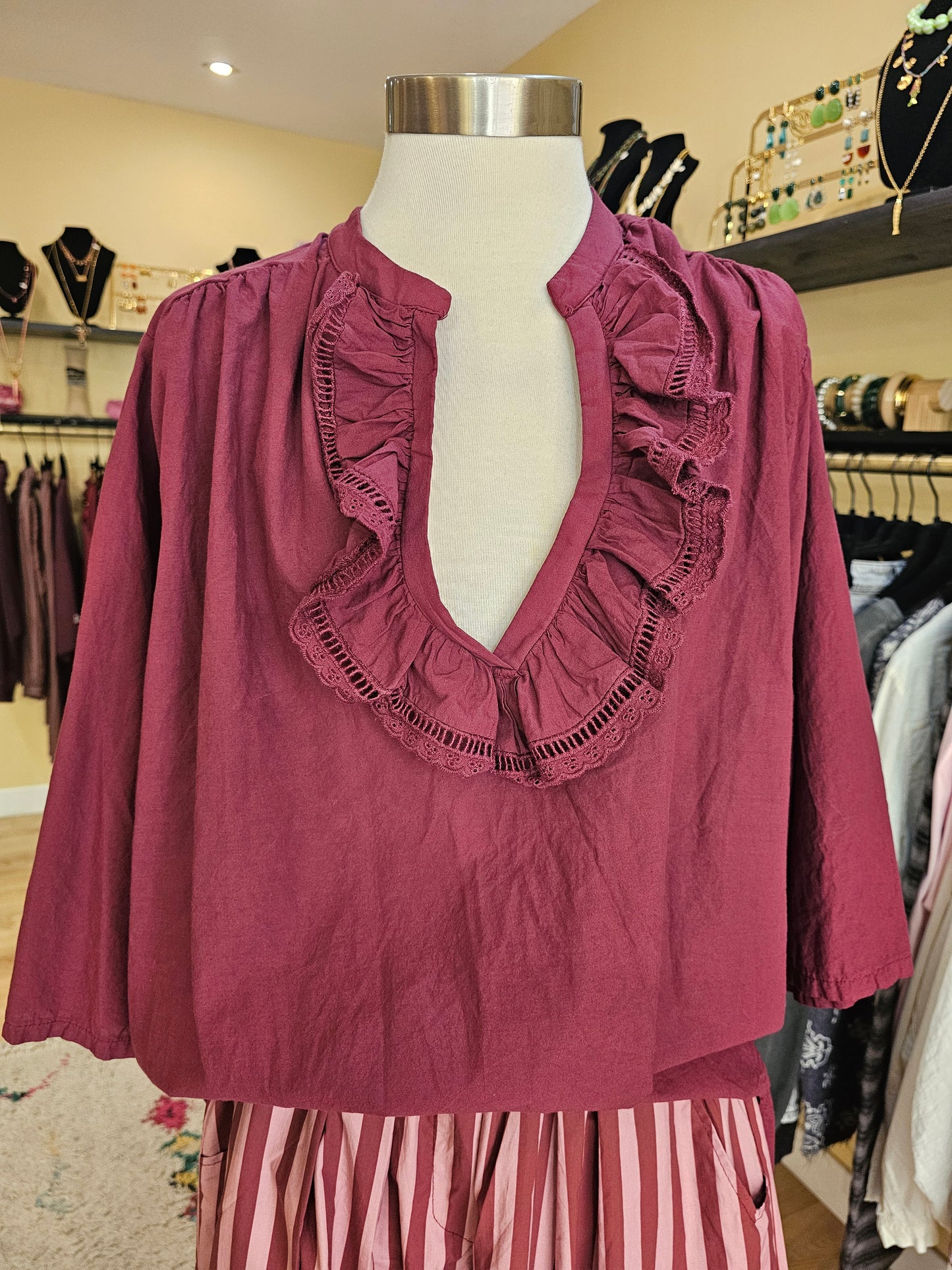 Top prune manches 3/4 johanna paris